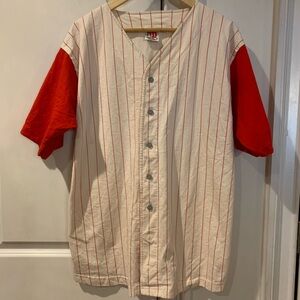 Wilson Red and White Baseball Jersey